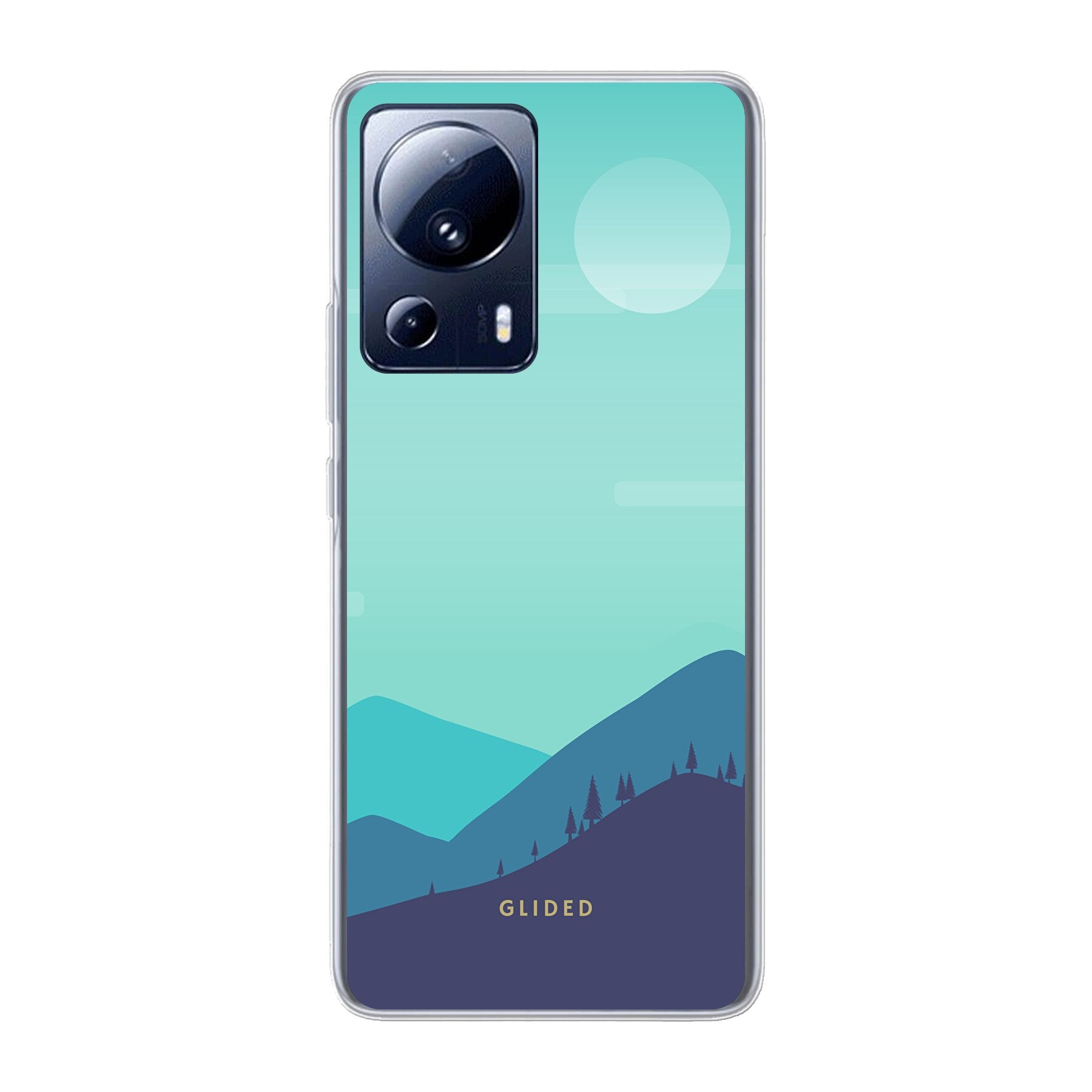 Xiaomi 13 Lite Handyhülle im Alpine Design mit Bergmotiven, bietet stilvollen Schutz und präzise Aussparungen.